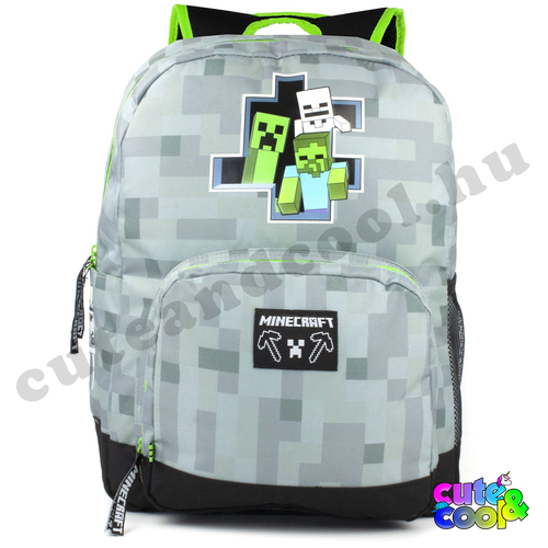 Minecraft breaking out mobs gray school bag