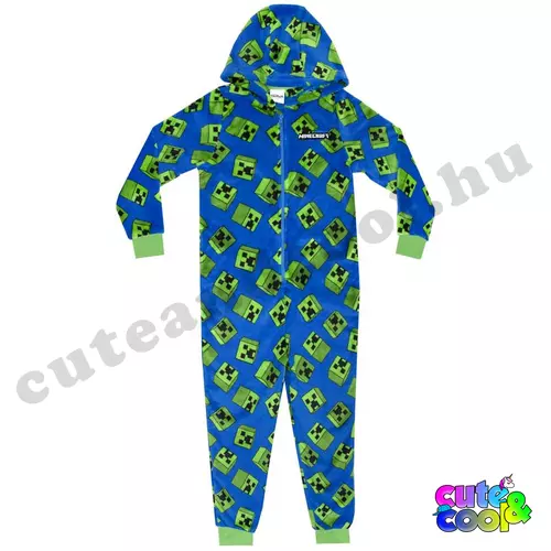 Minecraft Creeper blue onesie