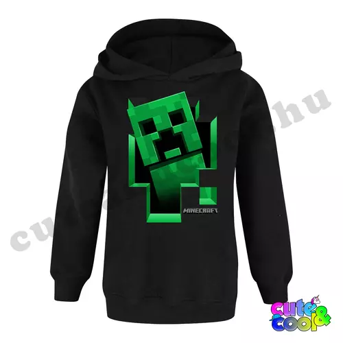 Minecraft exploding Creeper black hoodie