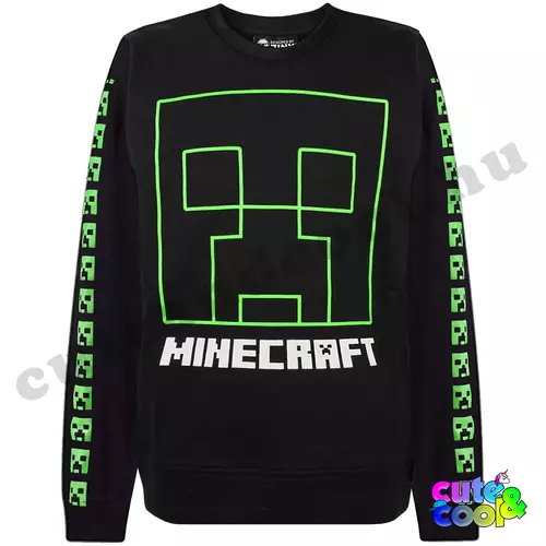 Minecraft Creeper black cotton pullover