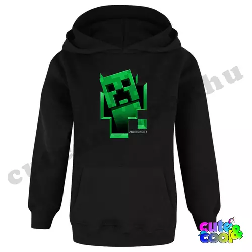 Minecraft exploding Creeper black kangaroo pocket hoodie