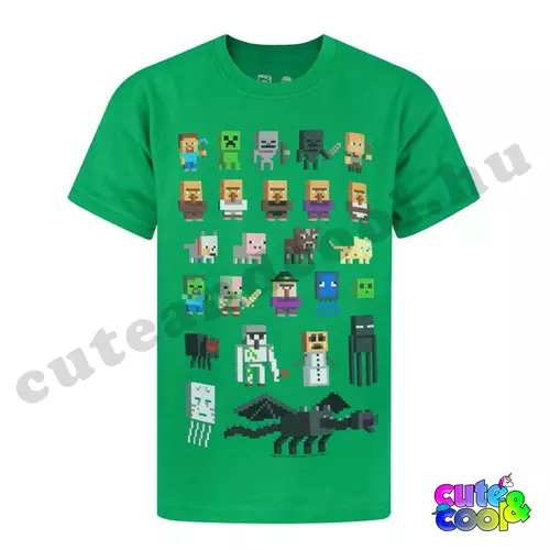 Minecraft characters green T-shirt